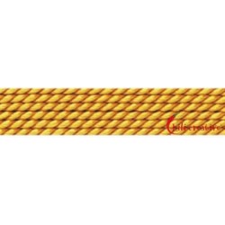 Perlfädelseide Synthetik gelb hell Nr. 4 0,60 mm/2m + Vorfädelnadel