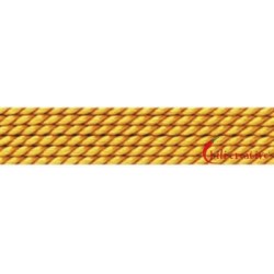 Perlfädelseide Synthetik gelb dunkel Nr. 4 0,60 mm/2m + Vorfädelnadel