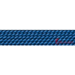 Perlfädelseide Synthetik blau Nr. 4 0,60 mm/2m + Vorfädelnadel