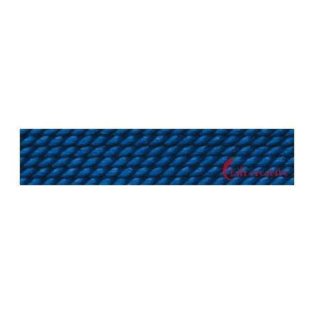 Perlfädelseide Synthetik blau dunkel Nr. 6 0,70 mm/2m + Vorfädelnadel