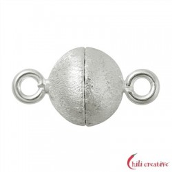 Magnet-Schließe rund 8 mm Silber matt 1 Stück