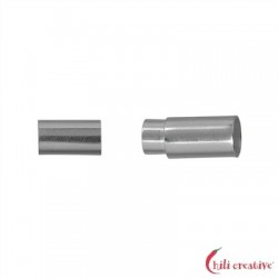 Magnet-Schließe für 4 mm-Bänder Silber 1 Stück