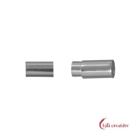Magnet-Schließe für 4 mm-Bänder Silber 1 Stück