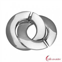 Ring-Ring-Verschluß rund 14 mm Silber 1 Stück