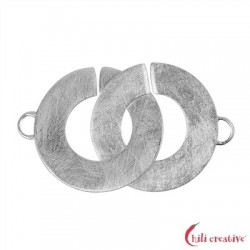 Ring-Ring-Verschluss rund 30 mm Silber matt 1 Stück