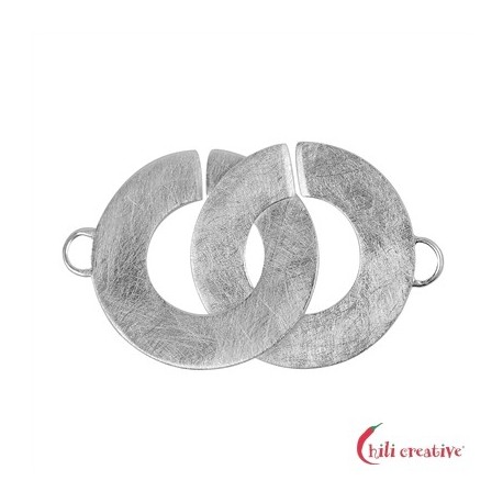 Ring-Ring-Verschluss rund 30 mm Silber matt 1 Stück