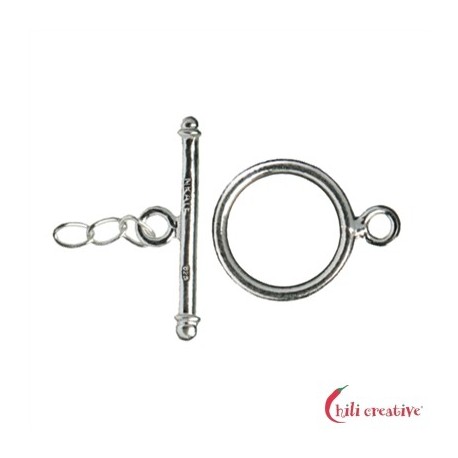 Knebel-Verschluß Basis 12 mm Silber 1 Stück