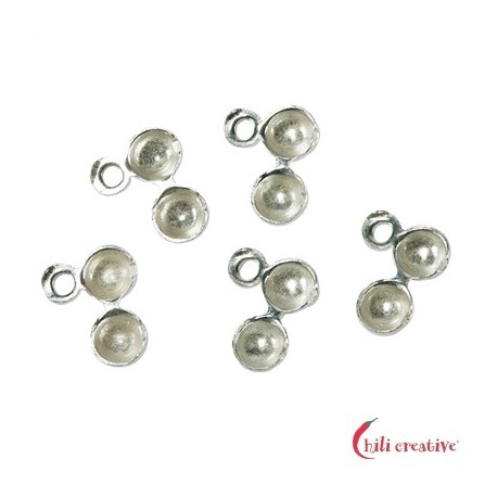 Klappkapseln 4 mm Silber VE 20 Stück