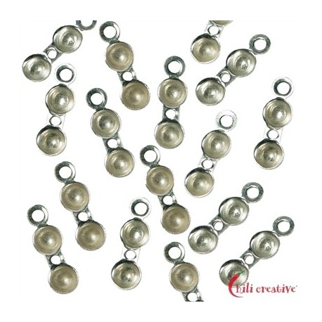 Klappkapseln mit Fadenloch 4 mm Silber VE 200 Stück