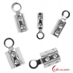 Endkappen zum Quetschen 3 mm Silber VE 20 Stück