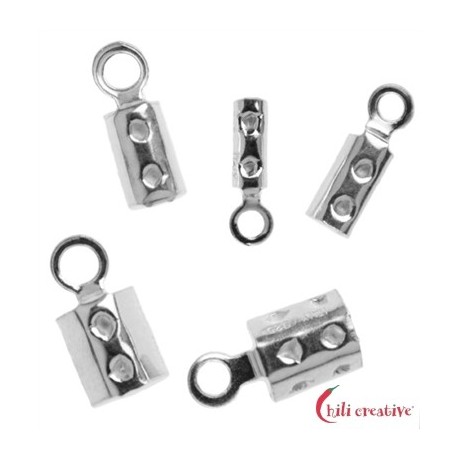 Endkappen zum Quetschen 3 mm Silber VE 20 Stück