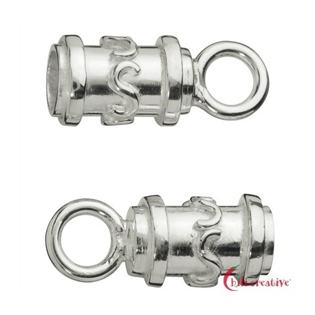 Endkappe Schlangendekor 10 mm/4,7 mm Silber VE 2 Stück