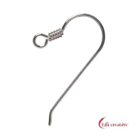 Ohrhaken einfach 25 mm Silber VE 12 Stück