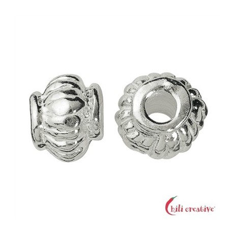 Linse geriffelt 4,5 mm Silber VE 17 Stück