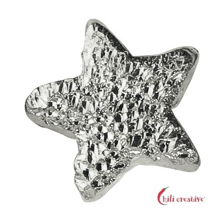 Funkel-Sternchen 5 mm Silber diamantiert VE 25 Stück
