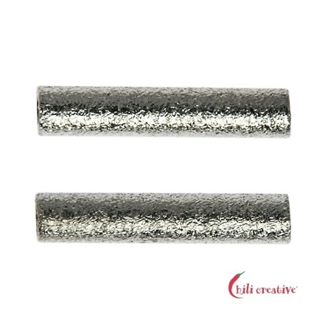 Röhrchen 2x10 mm Silber matt VE 24 Stück