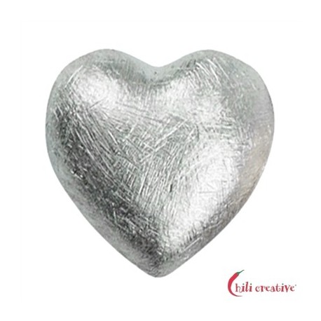 Herz 14 mm Silber matt VE 3 Stück