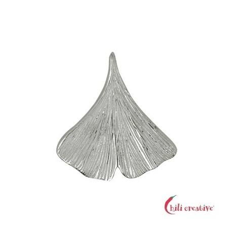 Ginkoblatt 20 mm Silber VE 2 Stück