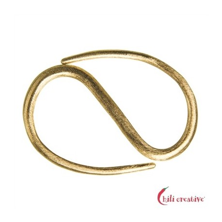 S-Haken Design 40 mm Silber vergoldet 1 Stück