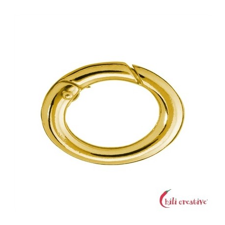Ringschliesse 12x16 mm Silber vergoldet runde Schiene 1 Stück