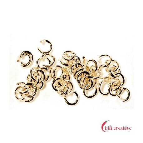 Biegering 7 mm Silber vergoldet VE 32 Stück