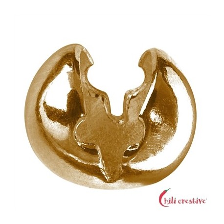 Kaschierkugel zum Klappen 4 mm Silber vergoldet VE 24 Stück