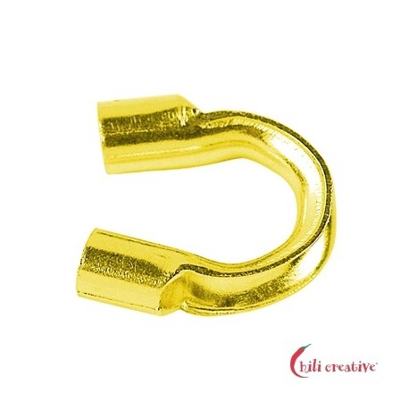 Drahtschoner 0,51 mm Röhrchen-Durchmesser (klein) Silber vergoldet VE 50 Stück