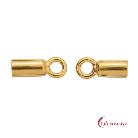Endkappe Basis 10 mm/5 mm Silber vergoldet VE 2 Stück