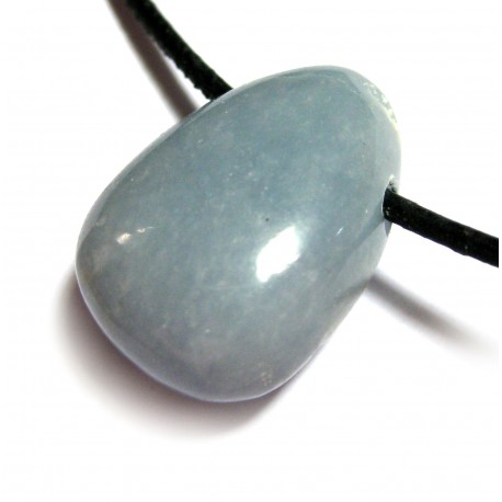 Trommelstein gebohrt Angelith