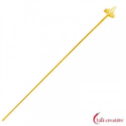 Stift Pfeil 0,8x50 mm Silber vergoldet VE 10 Stück