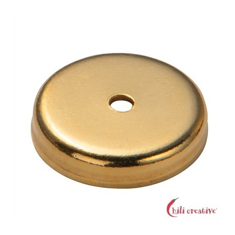 Scheibe mit Umrandung 8 mm Silber vergoldet VE 20 Stück