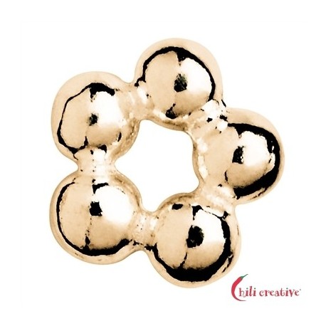 Kugelring 4 mm Silber vergoldet VE 48 Stück