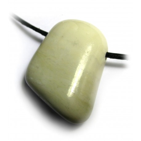 Trommelstein gebohrt Albit