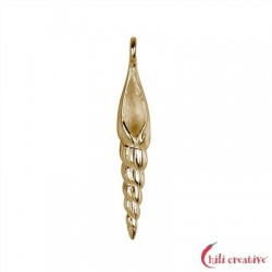 Schnecken-Muschel 34 mm Silber vergoldet VE 2 Stück