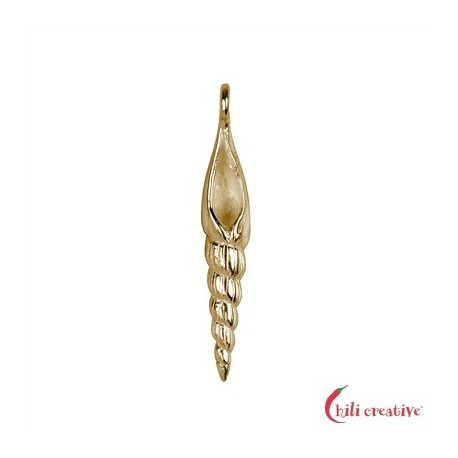 Schnecken-Muschel 34 mm Silber vergoldet VE 2 Stück