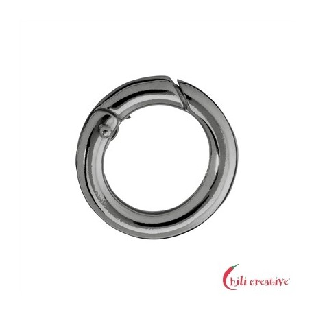 Ringschliesse 12 mm Silber rhodiniert runde Schiene 1 Stück