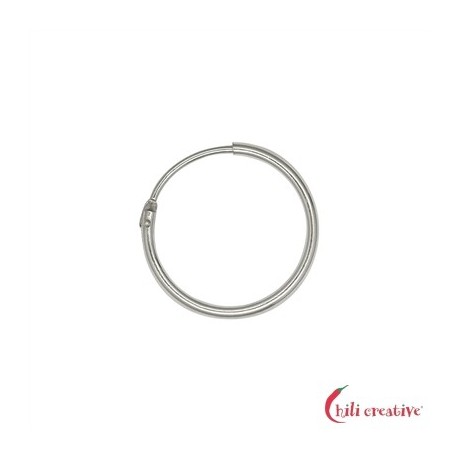 Creole 15 mm Silber rhodiniert VE 6 Stück