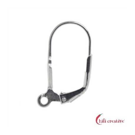 Klappbrisur 15 mm Silber rhodiniert VE 6 Stück