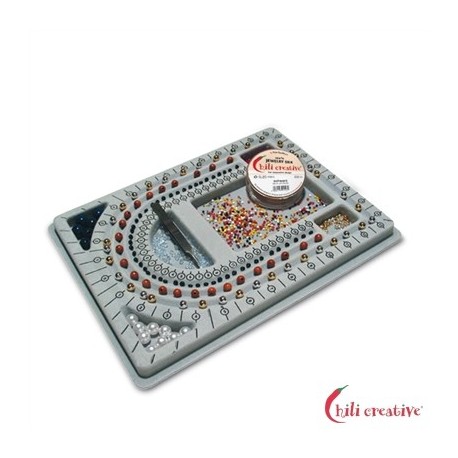 Perlsortier-Brett für 3 Stränge