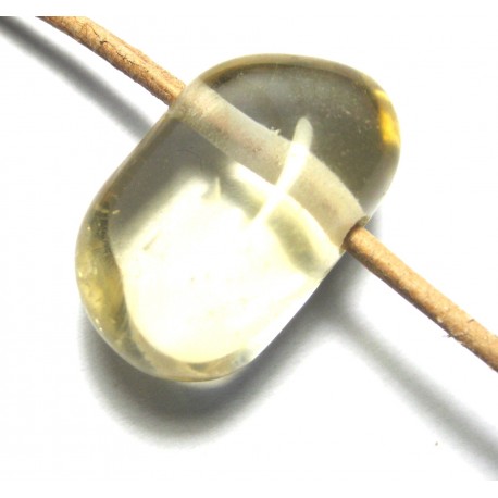 Trommelstein gebohrt Citrin A