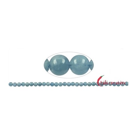 Strang Kugel Aquamarin A 6 mm