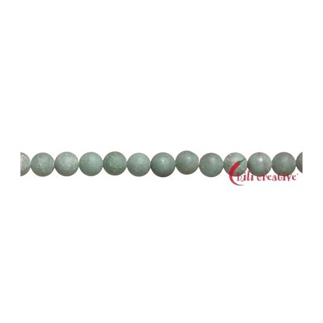 Strang Kugel Grünquarz matt 6 mm