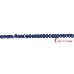 Strang Button Lapis Lazuli AA, facettiert 2 x 4 mm