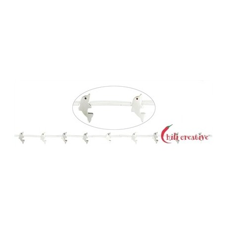 Strang Delfine Perlmutt hell 7 x 15 mm