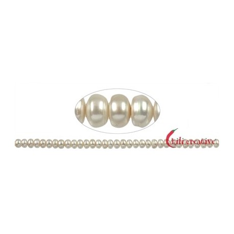 Strang Button Süßwasser-Perle 9-10 mm