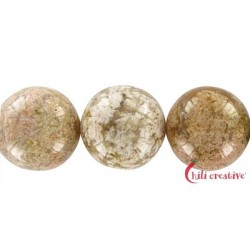 Strang Kugel Moosachat rosa (Chalcedon) 20 mm