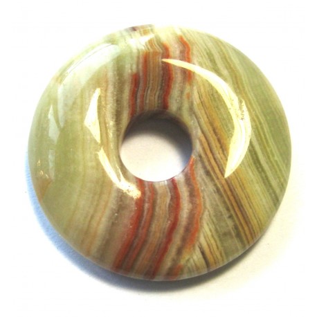 Donut Aragonit-Calcit grün-braun 30 mm