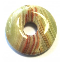 Donut Aragonit-Calcit grün-braun 40 mm