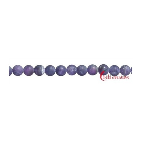 Strang Kugel Amethyst matt 8 mm