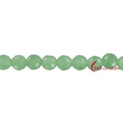 Strang Kugel Grünquarz facettiert 8 mm